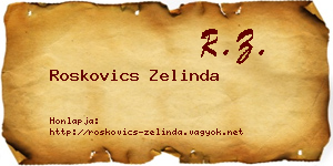 Roskovics Zelinda névjegykártya
